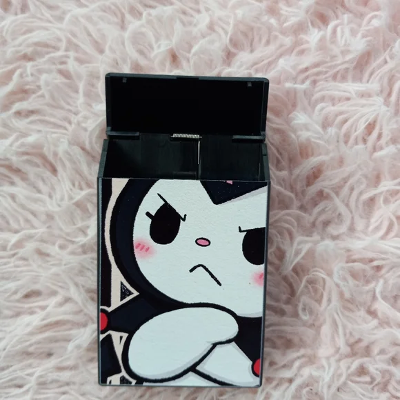 Hello Kitty Kuromi slim cigarette case! Sanrio kawaii! EUC! Plastic, nwot - Picture 6 of 12